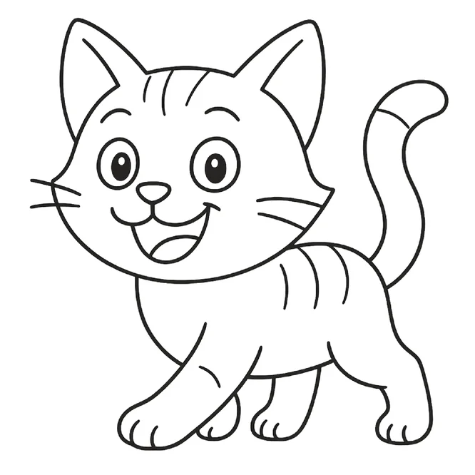 Desenhos de gato para imprimir e colorir - educação infantil (página 1)